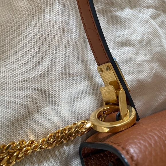 Valentino Vsling bag small, tan color used once. Stickers still intact. - Picture 10 of 14